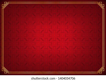 chinese new year background, abstract oriental wallpaper, red window inspiration, vector illustration 