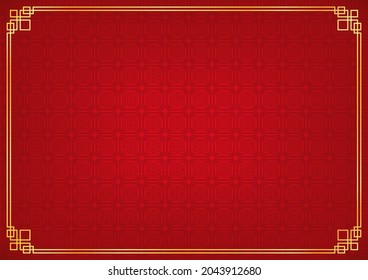 chinese new year background, abstract oriental wallpaper, red square symbol inspiration, vector illustration 