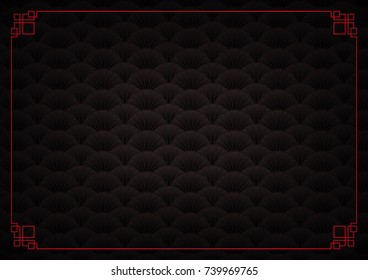 chinese new year background, abstract oriental wallpaper, black gradient shell inspiration, vector illustration 