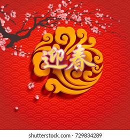 Antecedentes chinos del año nuevo. personaje chino "ying chun" - Celebraciones de Año Nuevo.