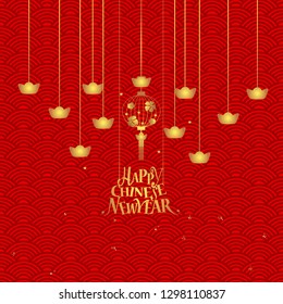 Chinese new year background design. Vector Illustration.