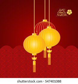 Chinese new year background design. Vector Illustration.