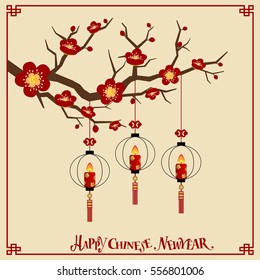 Chinese new year background design. Vector Illustration.