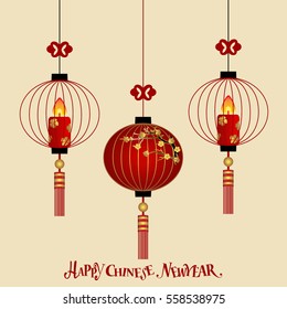 Chinese new year background design. Vector Illustration.