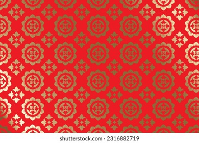 chinesischer Hintergrund für das neue Jahr. Chinesischer Rahmenhintergrund. Rot und Gold. Vektorgrafik