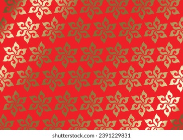 antecedentes de año nuevo chino. Fondo del marco chino. Color rojo y dorado. Ilustración vectorial. Ideal para imprimir en tela o papel para tapices, textiles, envueltos.
