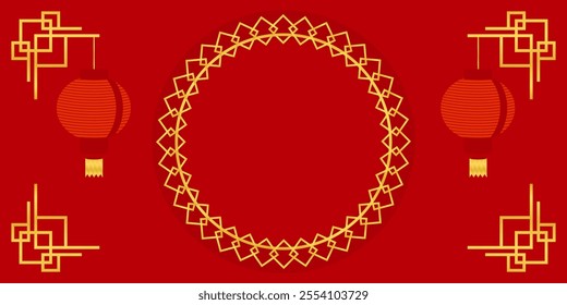 Chinese New Year Background, Free Copyspace Area. Good to use for Banners, Greeting Cards, Posters, Social Media.
