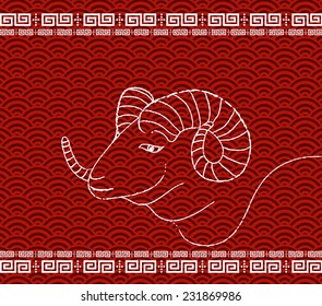 chinese new year background of the goat