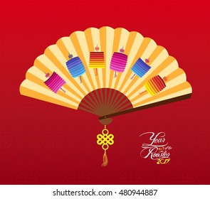 Chinese New Year Background with lantern