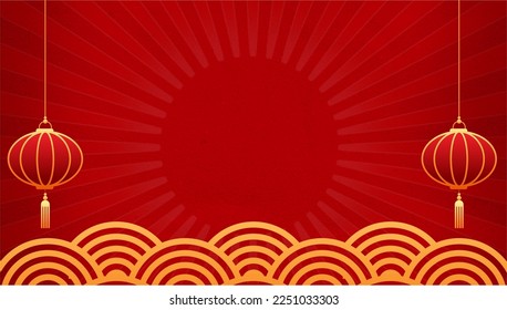 chinese new year background with minimalistic tails. Blank background for greeting cards, advertising space, banners and flyers
