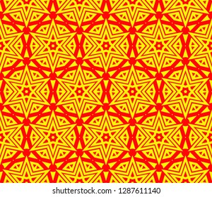 Chinese New Year background. Red and gold holiday graphic design. Vector seamless pattern