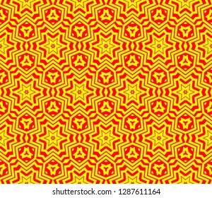Chinese New Year background. Red and gold holiday graphic design. Vector seamless pattern