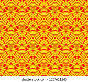 Chinese New Year background. Red and gold holiday graphic design. Vector seamless pattern