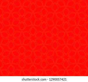 Chinese New Year background. Red and gold holiday graphic design. Vector seamless pattern