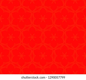 Chinese New Year background. Red and gold holiday graphic design. Vector seamless pattern