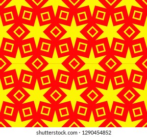 Chinese New Year background. Red and gold holiday graphic design. Vector seamless pattern