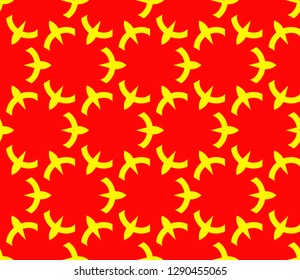 Chinese New Year background. Red and gold holiday graphic design. Vector seamless pattern