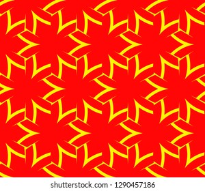 Chinese New Year background. Red and gold holiday graphic design. Vector seamless pattern