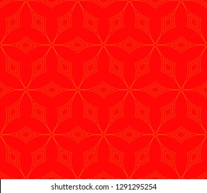 Chinese New Year background. Red and gold holiday graphic design. Vector seamless pattern