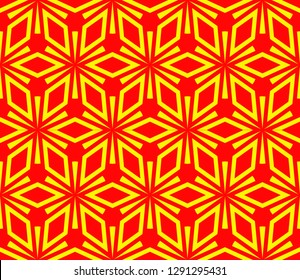 Chinese New Year background. Red and gold holiday graphic design. Vector seamless pattern