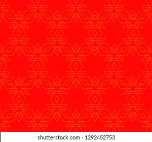 Chinese New Year background. Red and gold holiday graphic design, background , surface textures, banners. Vector seamless pattern