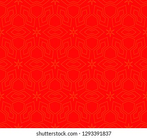 Chinese New Year background. Red and gold holiday graphic design, background , surface textures, banners. Vector seamless pattern