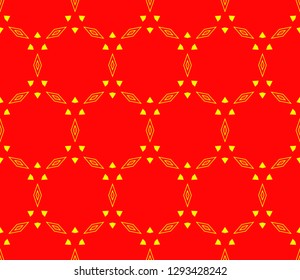 Chinese New Year background. Red and gold holiday graphic design, background , surface textures, banners. Vector seamless pattern