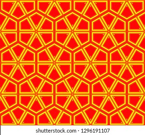Chinese New Year background. Red and gold holiday graphic design, background , surface textures, banners. Vector seamless pattern