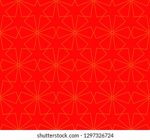 Chinese New Year background. Red and gold holiday graphic design. Vector seamless pattern