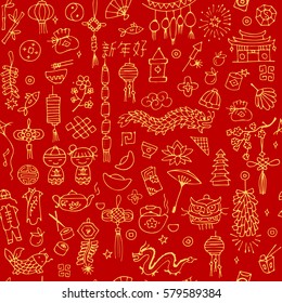 Chinese new year background, seamless pattern for your design