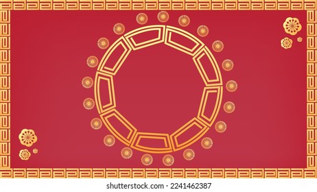 Chinese new year background template in 4k ratio with ornament. perfect for poster ads background. eps10 vector