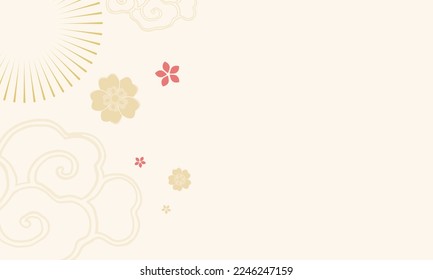 Chinese new year background template Illustrations with cream chinese pattern