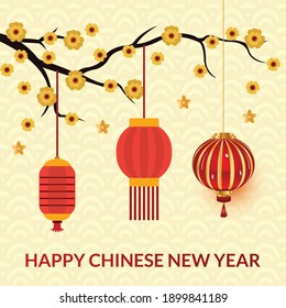 Chinese new year background vector design.