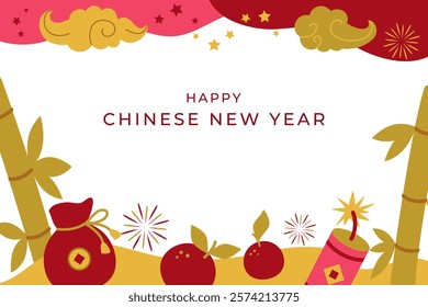 Chinese new year background. Vector illustration.