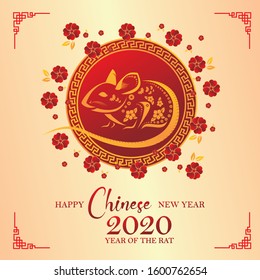 CHINESE NEW YEAR BANNER ILLUSTRATION VECTOR