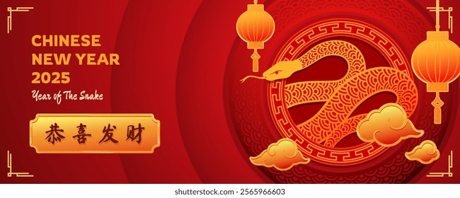 Chinese new year banner, lunar new year decoration background