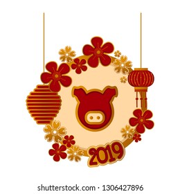 Chinese new year banner. Vector illustration design