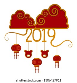 Chinese new year banner. Vector illustration design