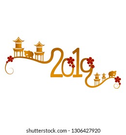 Chinese new year banner. Vector illustration design