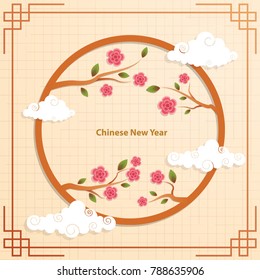 chinese new year, chinese blossom background, spring flower