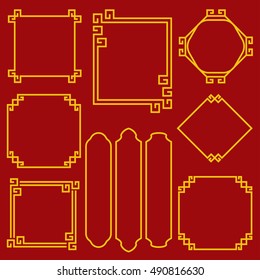 Chinese new year border for decoration design element. vector illustration