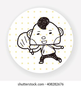 Chinese New Year; Chinese New Year boy doodle