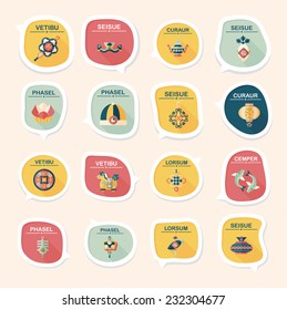 Chinese New Year bubble speech flat banner design flat background set, eps10, dummy text