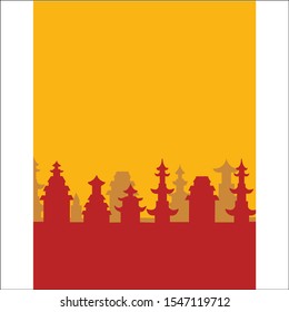 Chinese New Year Building Vector Design.