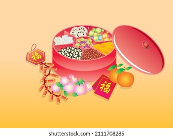 Chinese New Year Candy Box With Ornament