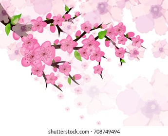 Chinese New Year card with plum blossom