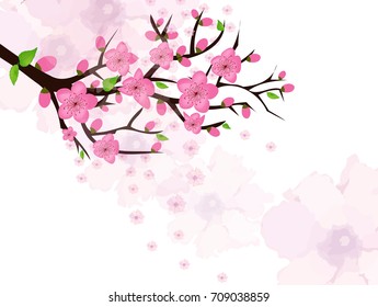 Chinese New Year card with plum blossom