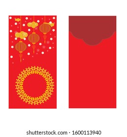 Chinese New Year card with a red envelope