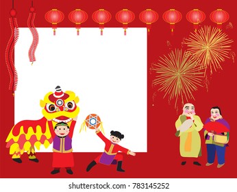 The Chinese New Year card (vector).