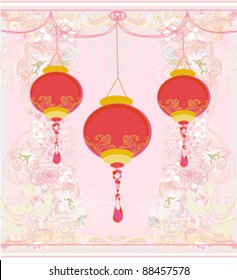 Chinese New Year card, vector